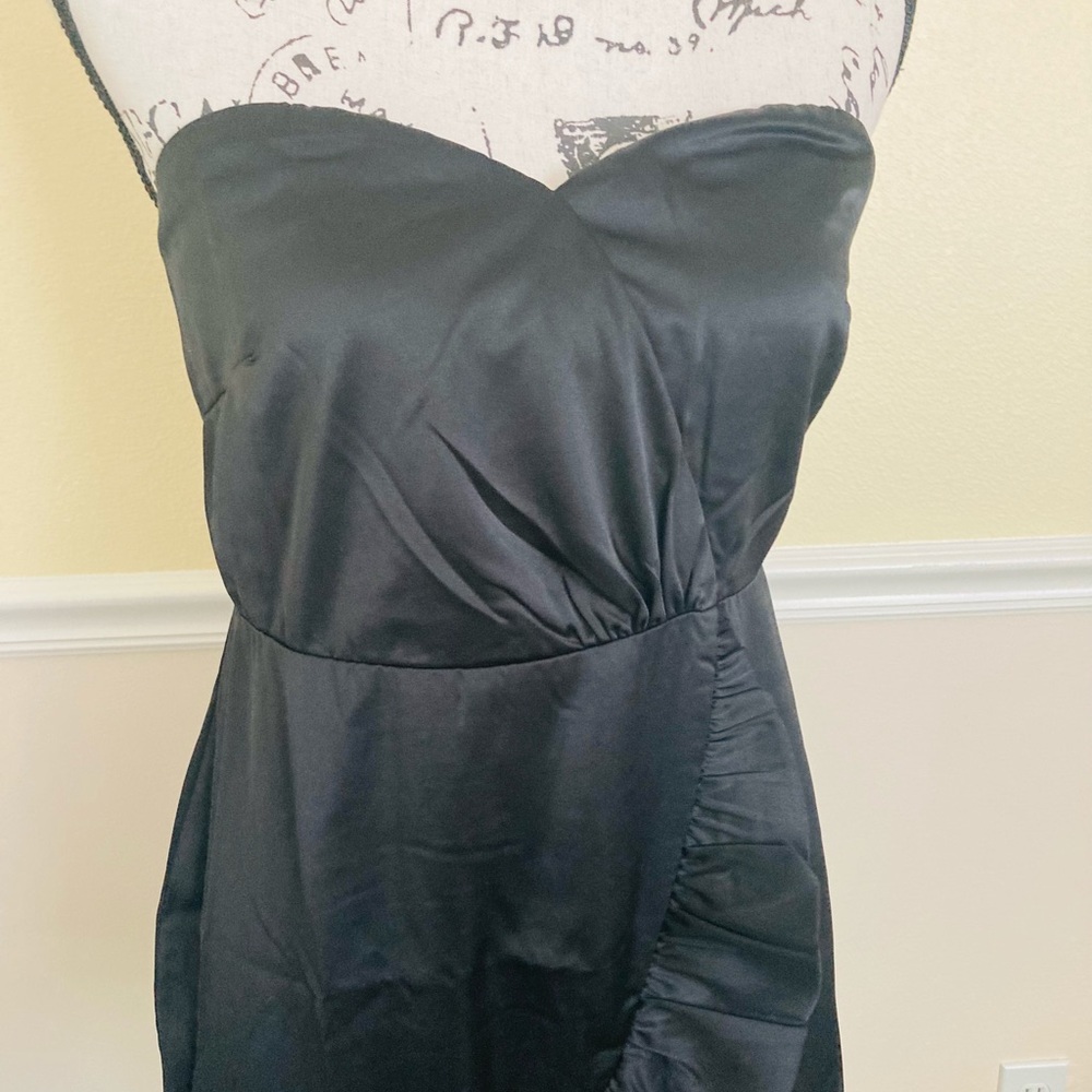 NWT LULUS RUFFLE BLACK MINI DRESS - Picture 4 of 7